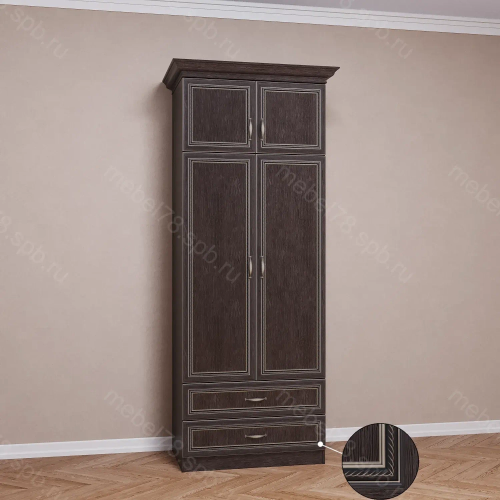 Шкаф распашной с антресолью 2/4