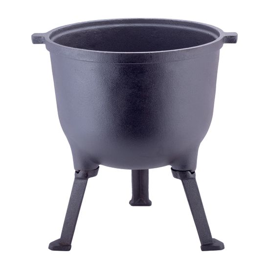 Котелок чугунный 10 л. на ножках с крышкой и креплениями Kamille KM-4802V