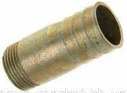 Штуцер стальной анодированный Ø 57мм. резьба-ерш