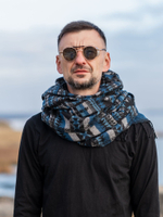 Шарф теплый с индейским орнаментом