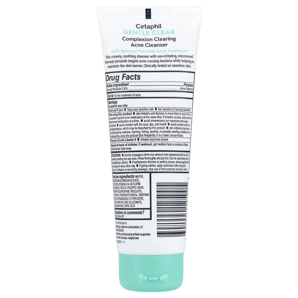 Cetaphil, Gentle Clear, средство для очищения кожи от акне, 124 мл (4,2 жидк. унции)