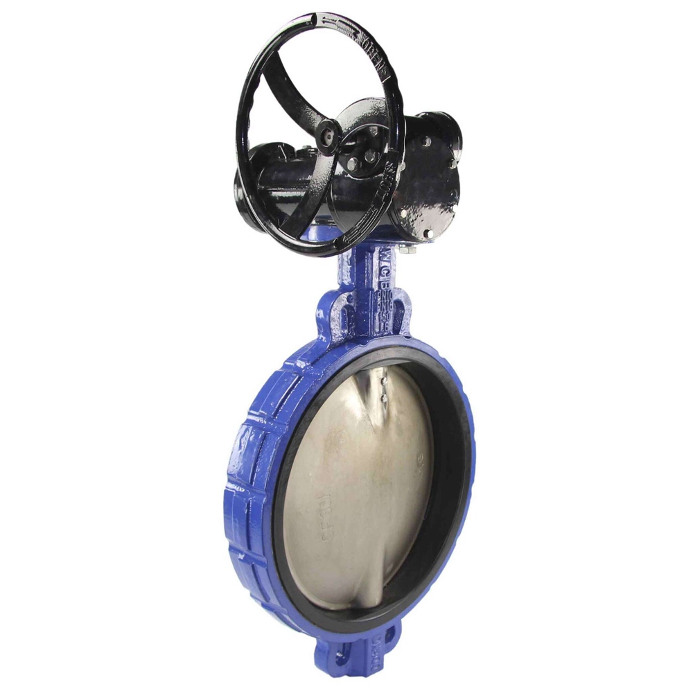 Water Butterfly Valve Elephant WCB-316L-EPDM, body material - carbon steel WCB, disk material - stainless steel AISI 316L, seal - EPDM, gear operated