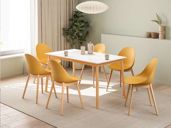 Стул Vid серый, с деревянными ножками