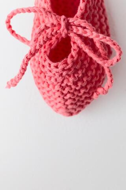 ZARA ПИНЕТКИ ИЗ ХЛОПЧАТОБУМАЖНОЙ ВЯЗКИ, ТЕМНО-КОРАЛЛОВЫЙ