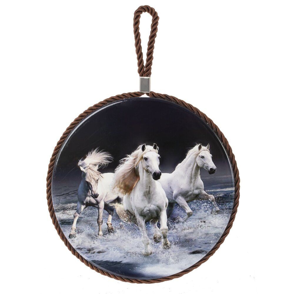 GAEM Декоративная подставка под горячее с подвеской "Лошадь", D 17 см, L17 W17 H0,5 см, 6в.