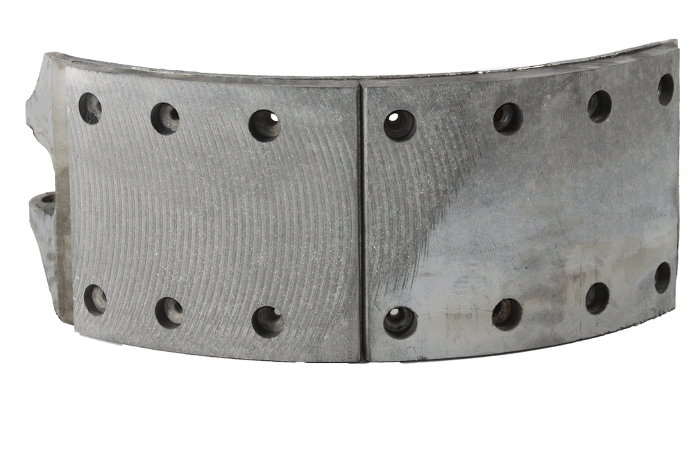 Колодка барабанного тормоза а/м КАМАЗ 53229, 65115 ЛИТАЯ (каркас конвейер, накладка; длинная + короткая) (1шт.) ЗМД