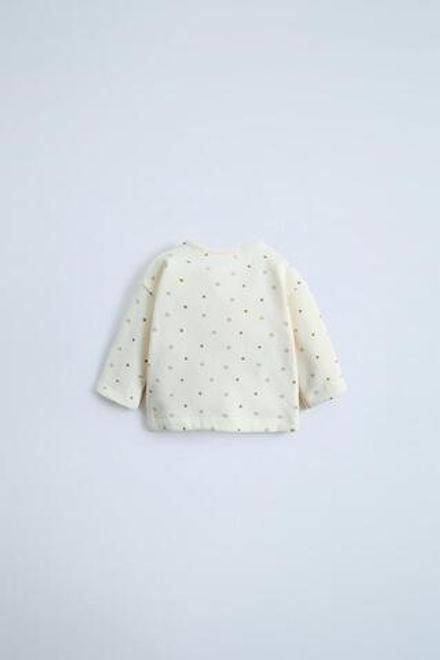 ZARA ФУТБОЛКА «ЗВЕЗДЫ», ЭКРЮ