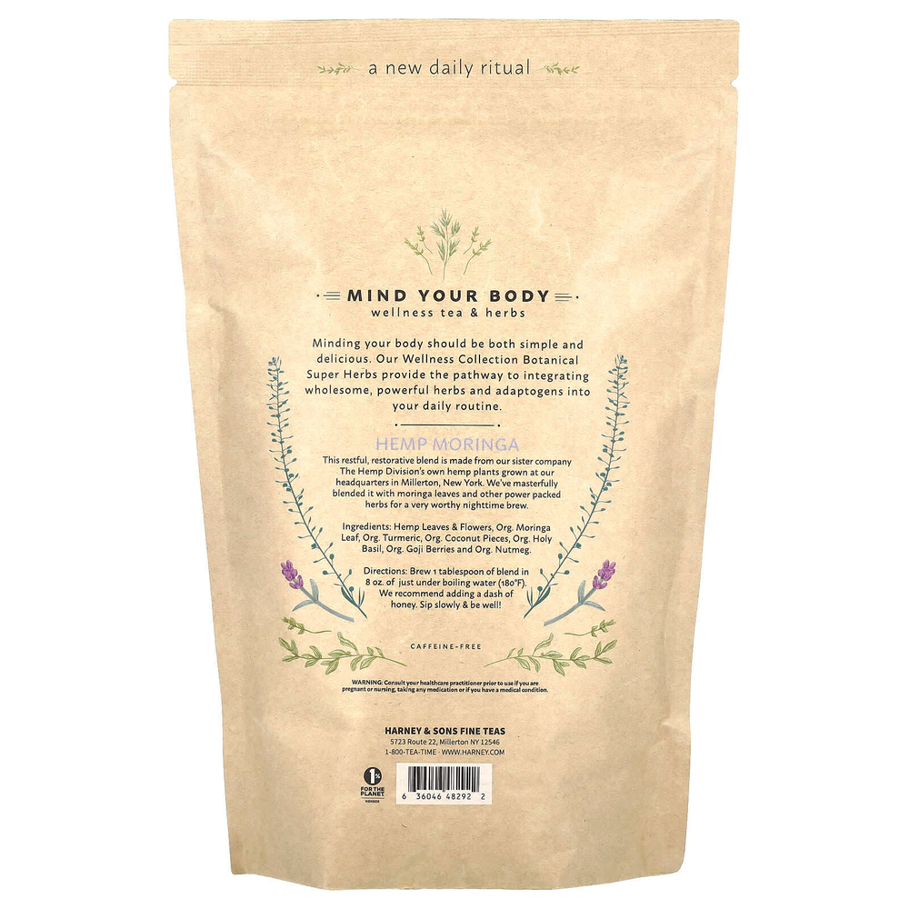Harney & Sons, Рассыпчатые травы конопли моринги, для глубокого сна, без кофеина, 283 г (10 унций)