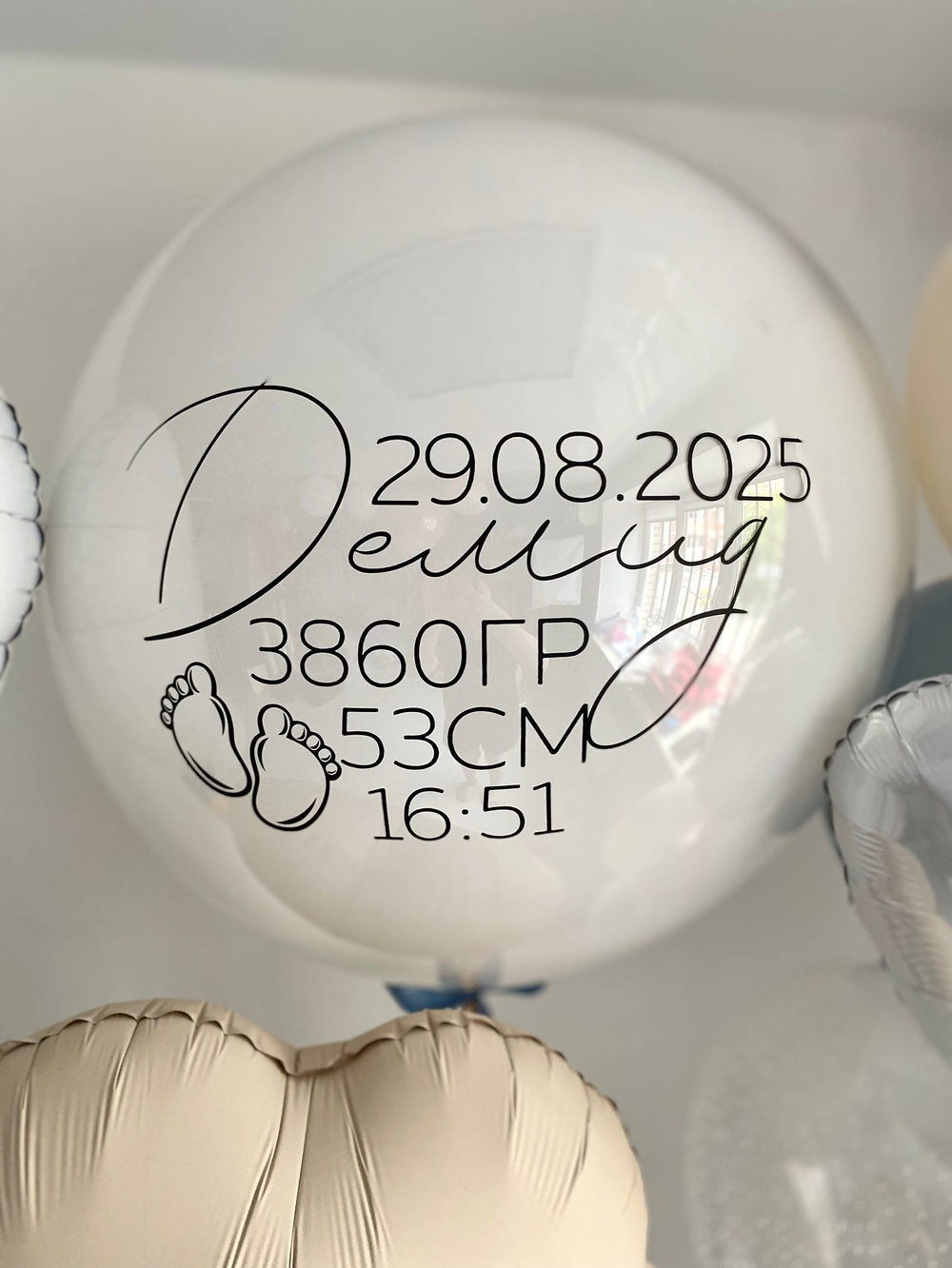 Воздушные шары на выписку из роддома сына №3700