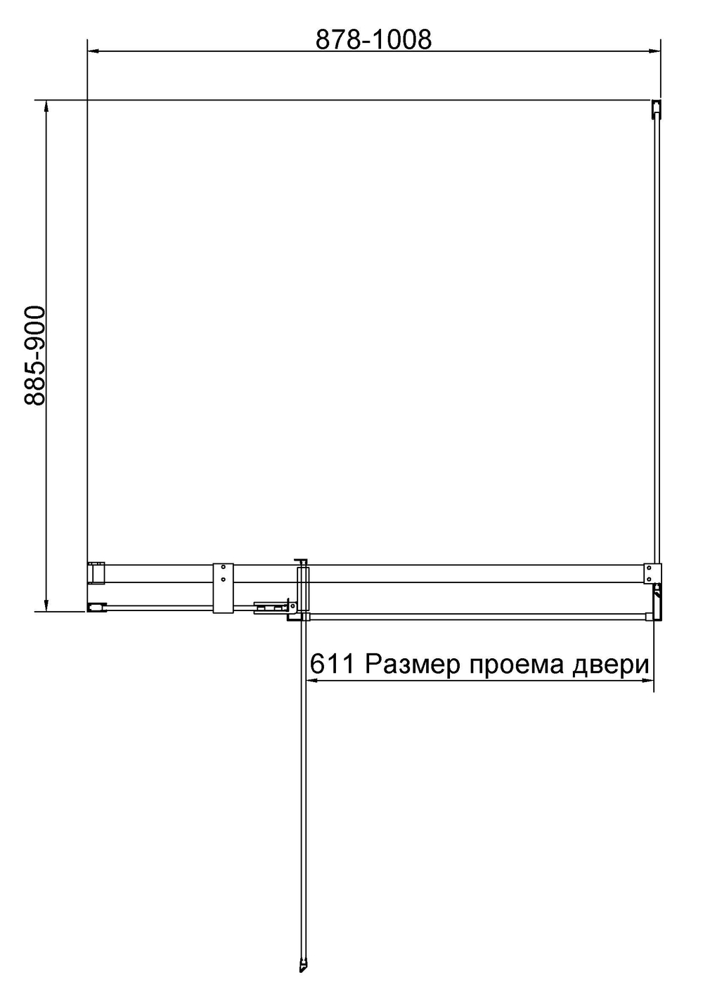 Душевой уголок Экстенза (Extenza) Vincea VSR-4EX901090CLG, 900/1000*900, брашированное золото, стекло прозрачное