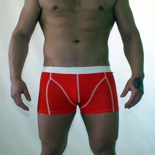 Трусы мужские боксеры красные Van Baam VB-38104
