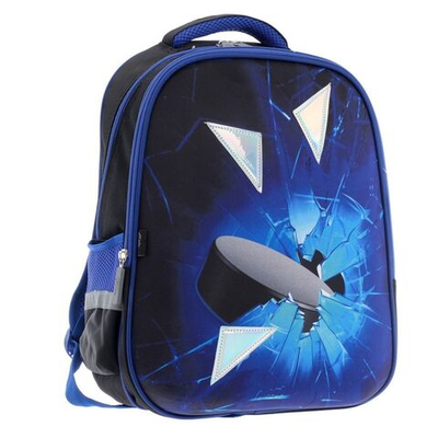 Рюкзак каркасный школьный Calligrata Шайба на льду , 39 х 30 х 14 см