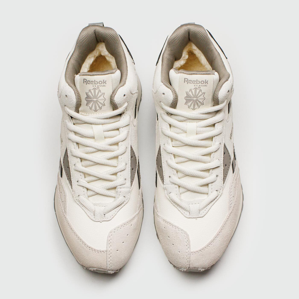 Кроссовки Reebok LX 2200 Mid Grey / White Wmns with Fur