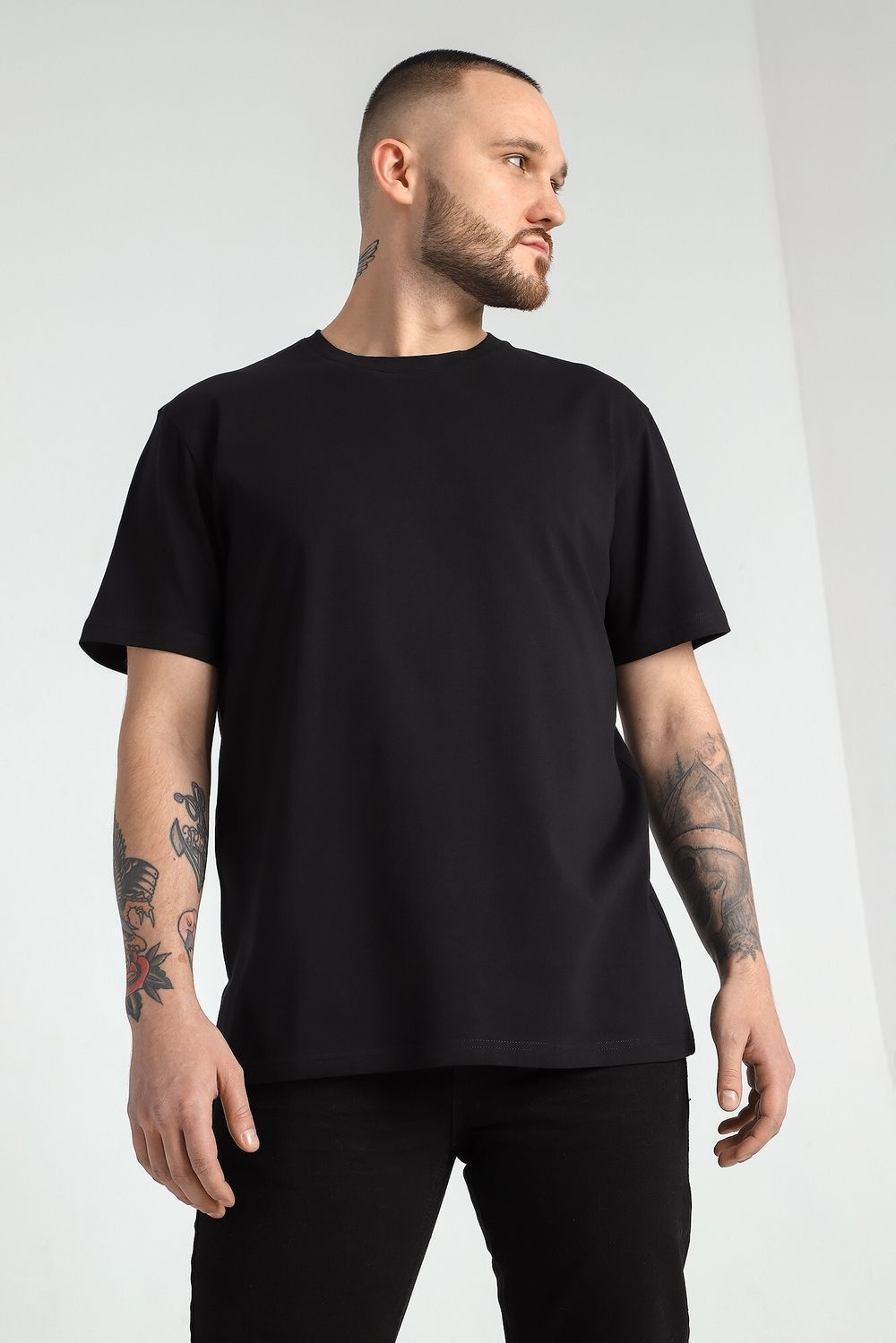 Фуфайка (футболка) мужская Клаб-1У Виотекс ЧЁРНЫЙ