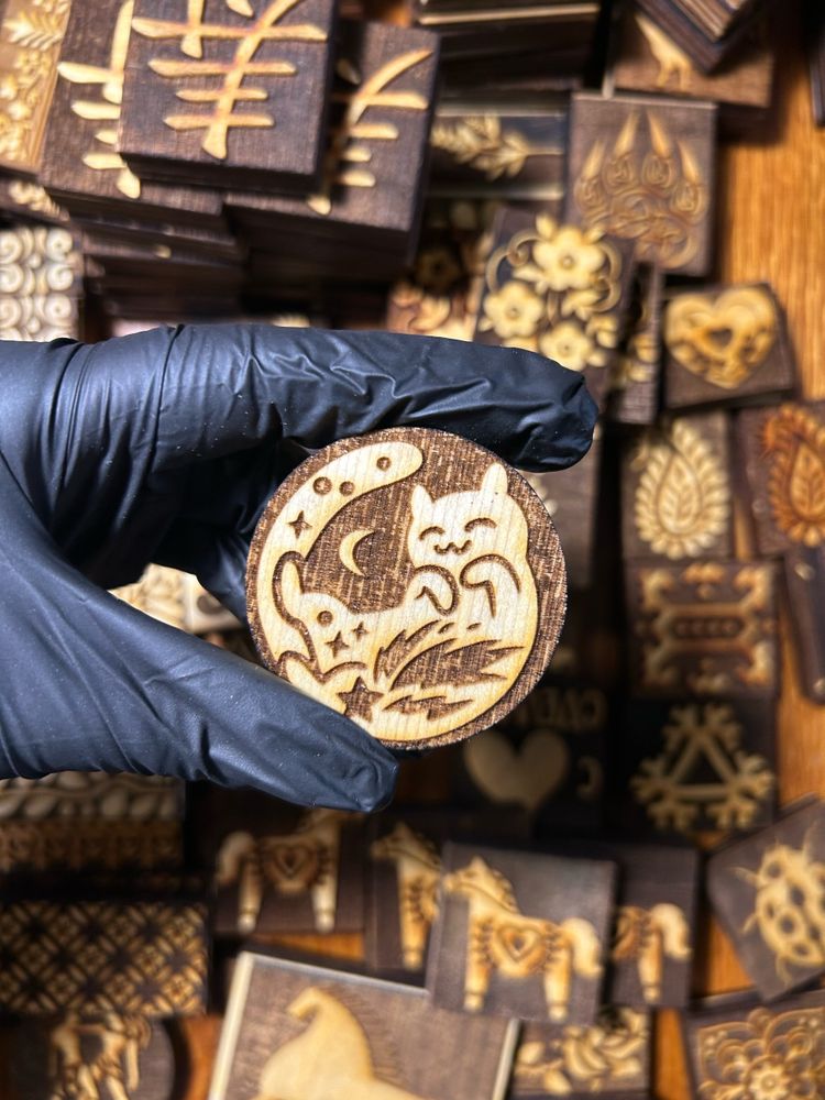 Деревянный штамп 055 (5x5 см)