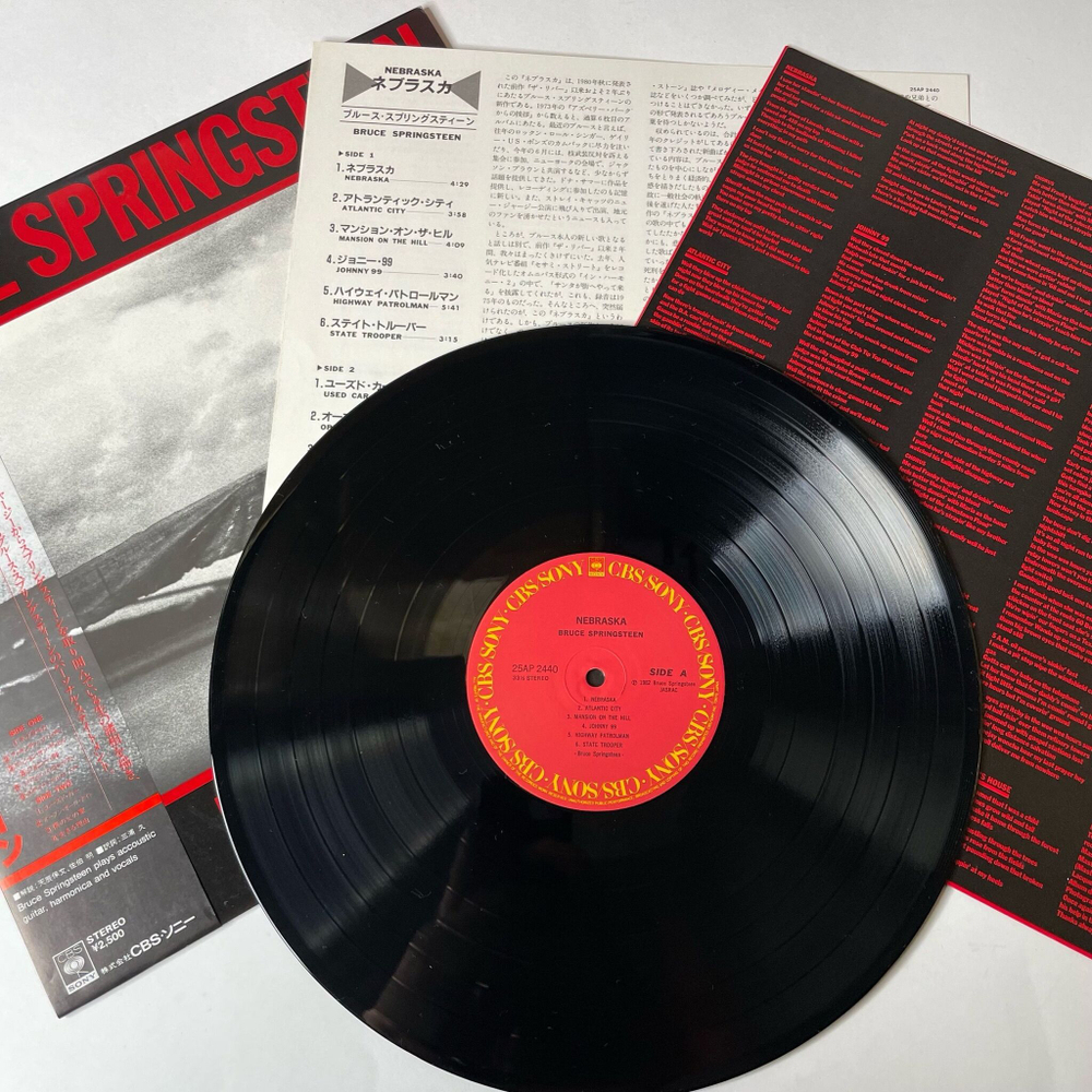Винтажная виниловая пластинка LP Bruce Springsteen Nebraska (Japan 1982) (Obi) Reason To Believe