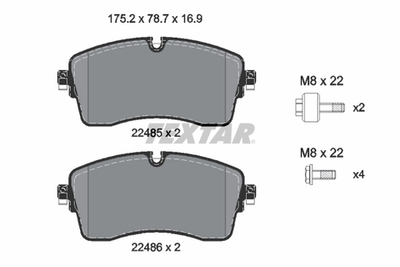 TEXTAR - 2248505-TET - Brake Pad Set, disc brake