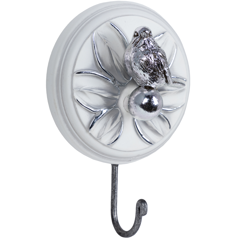 Настенный крючок Птичка Зарничка Дримс Античное серебро