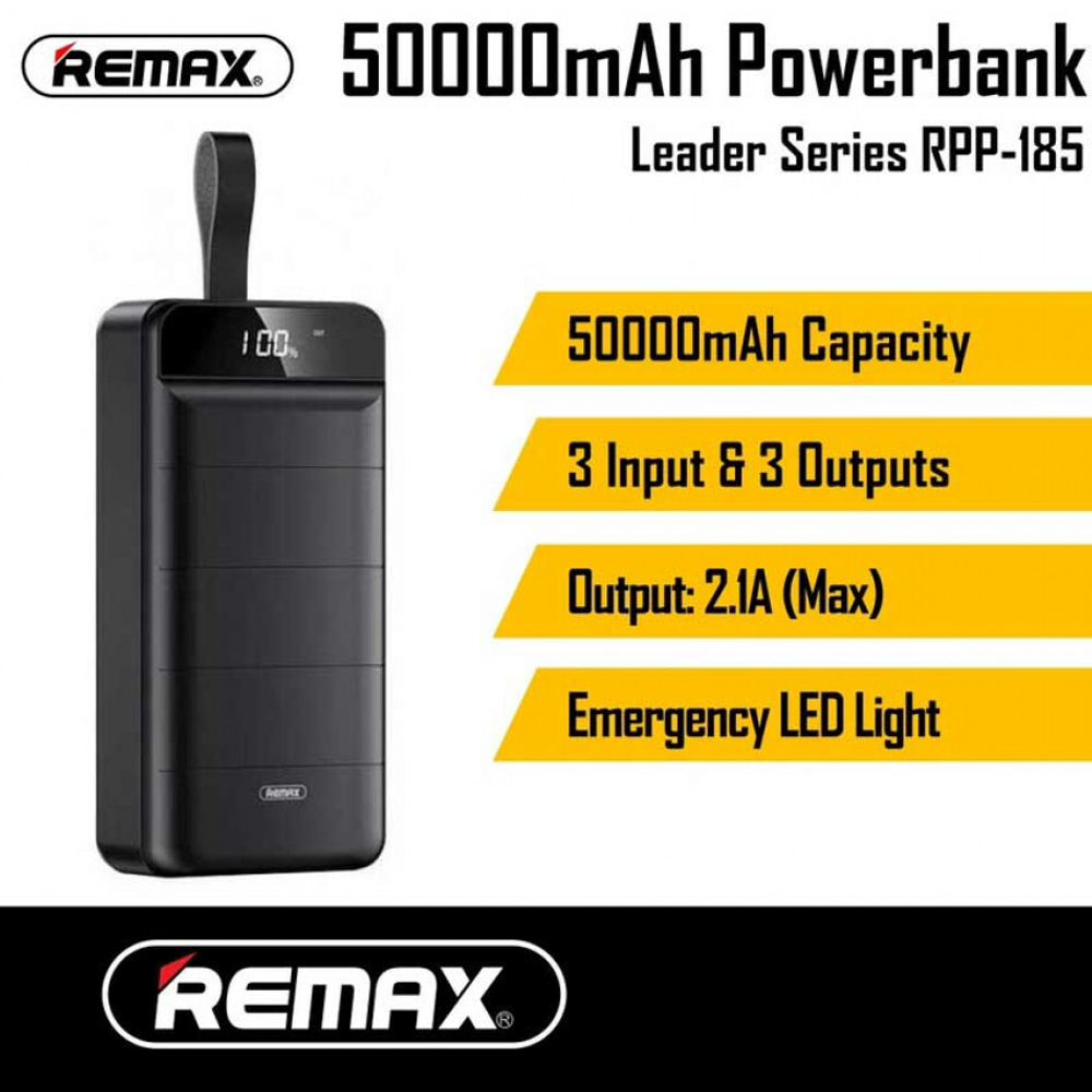 Внешний аккумулятор Remax RPP-185 50000mAh 2.0A 4USB Type-C