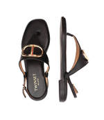 Кожаные босоножки TWINSET - черный(231TCP12A)