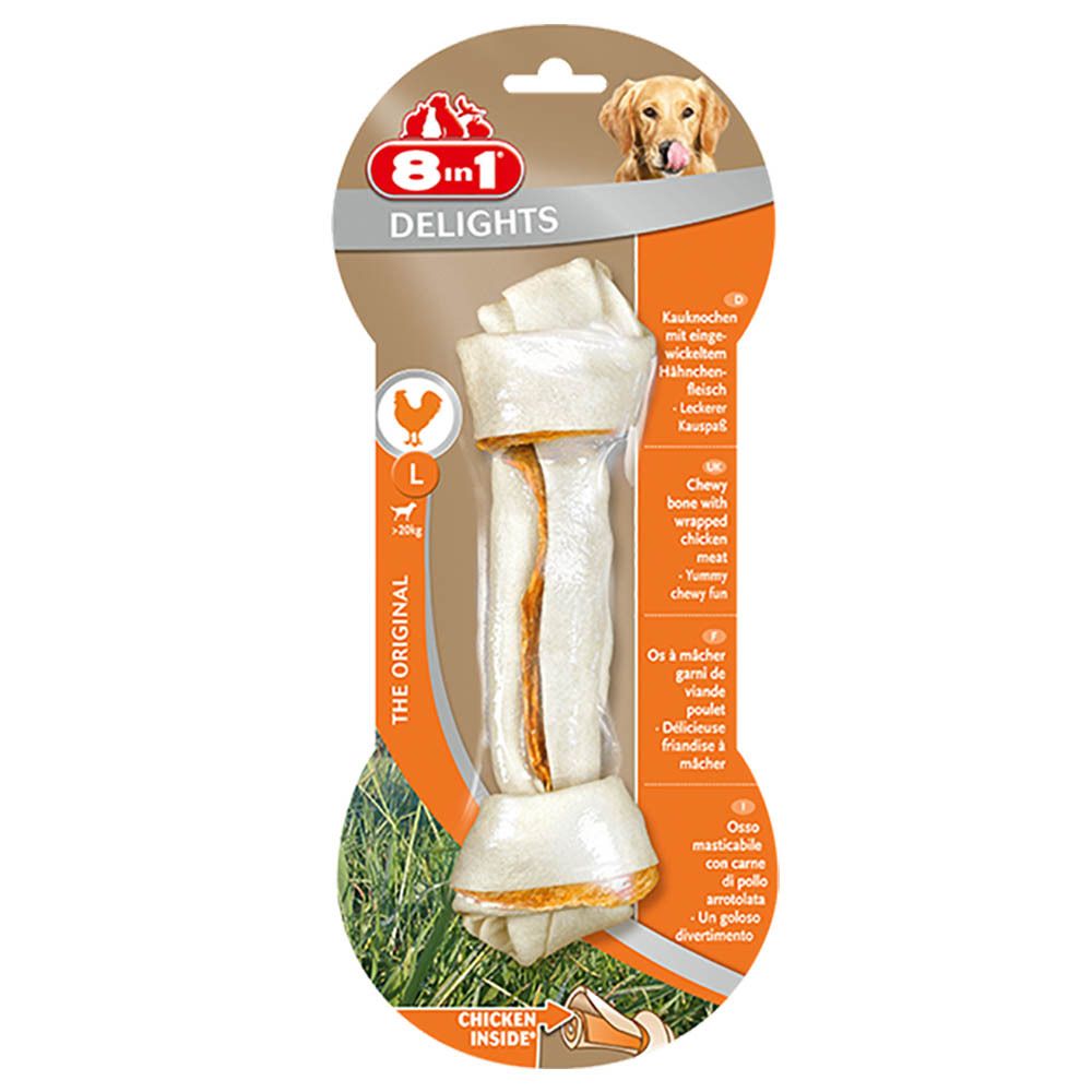 8in1 Delights Bone L 21 см (курица) - косточка для собак крупных пород