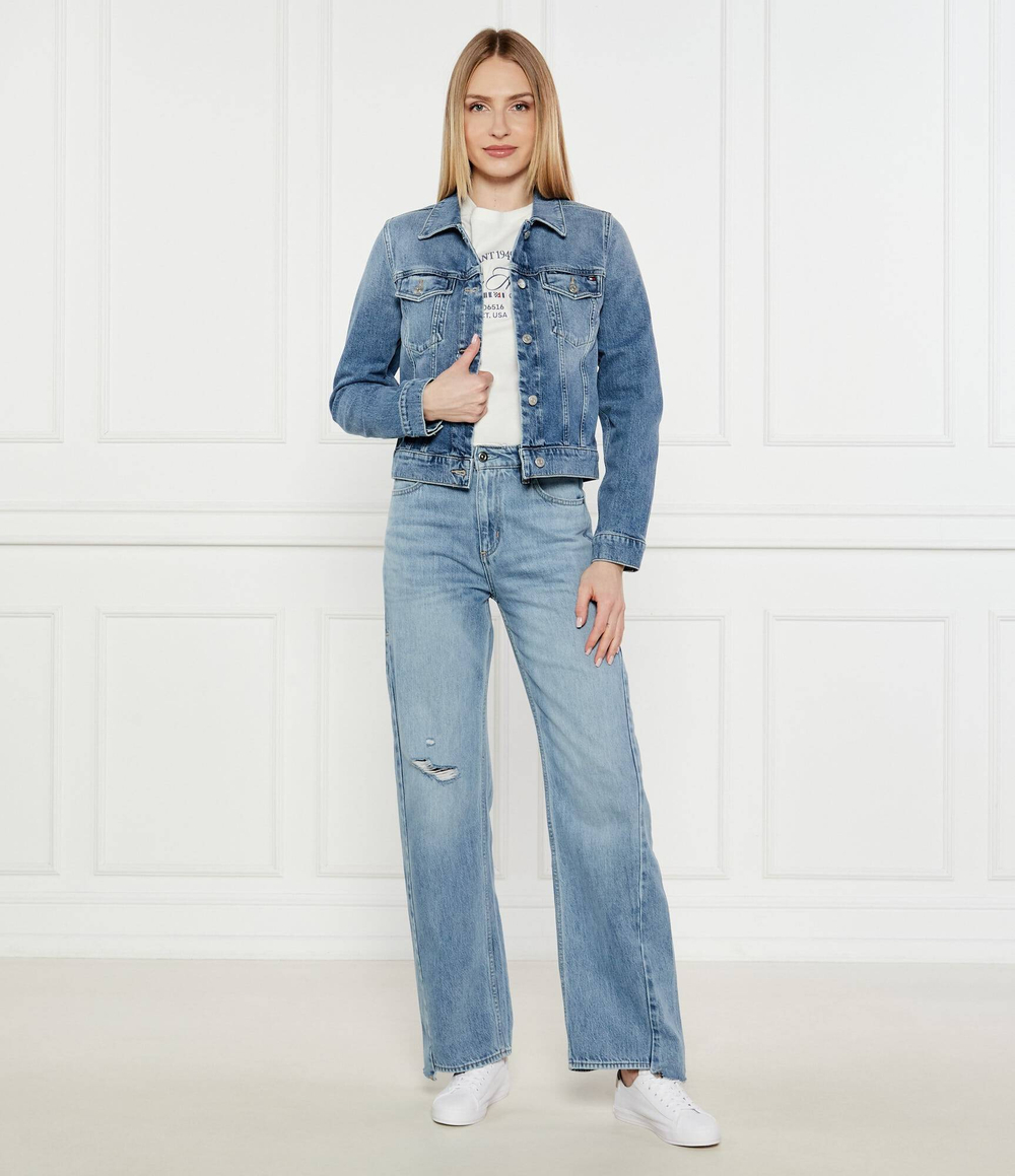 Джинсовая куртка Tommy Hilfiger - голубой(WW0WW44373)