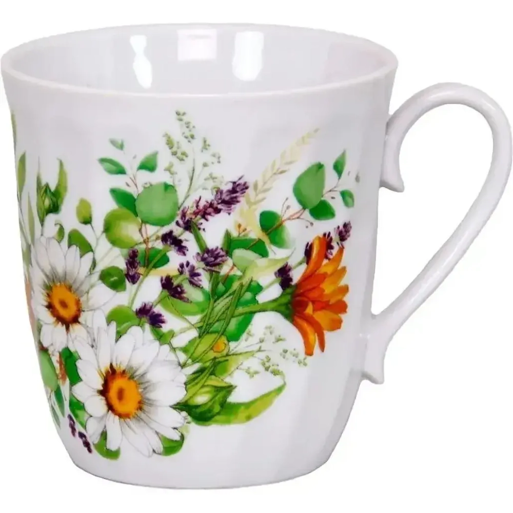 Кружка 350 мл Луговые ромашки Витая
