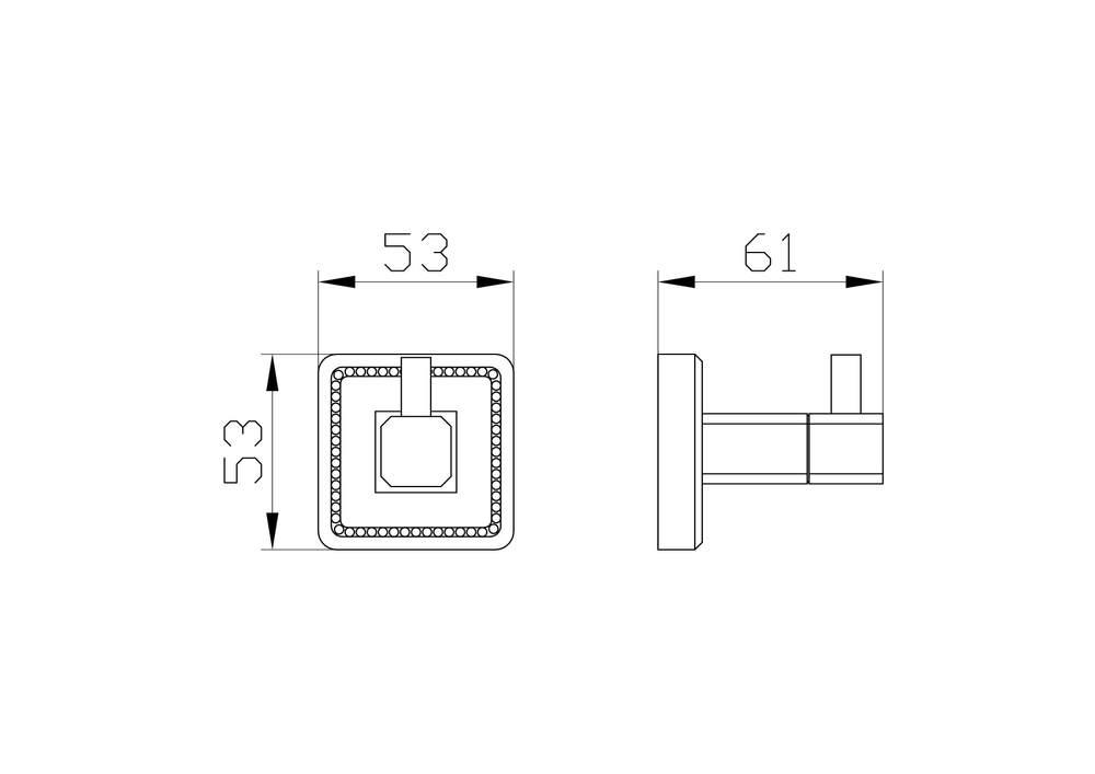 Крючок для ванной WONZON & WOGHAND ROMA, Бронза (WW-7215)