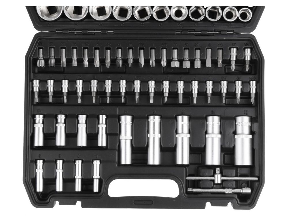 Набор головок и бит 108 предметов TREK (1/4", 1/2", 6 граней )