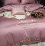 Постельное белье Сатин Гладкокрашеный Вышивка Делюкс DHC001