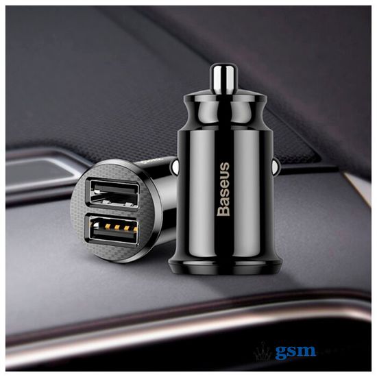 Baseus Grain Car Charger Black CCALL-ML01