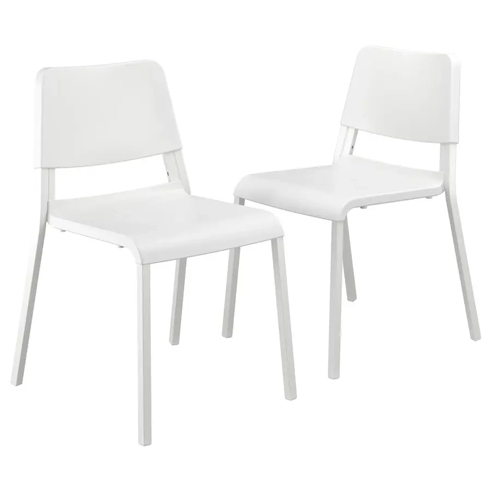 Набор 2 стула - IKEA TEODORES/ТЕОДОРЕС ИКЕА, 78х45х7 см, белый