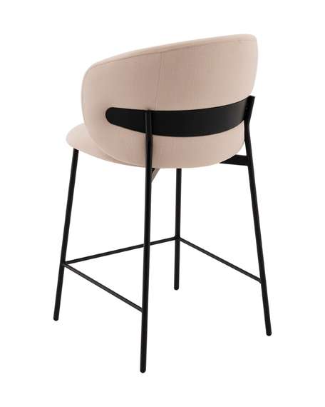 Стул полубарный Блейз велюр молочный