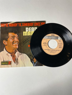Винтажная виниловая пластинка LP Dean Martin You're Nobody Til Somebody Loves You (France 1965) 7 дюймов