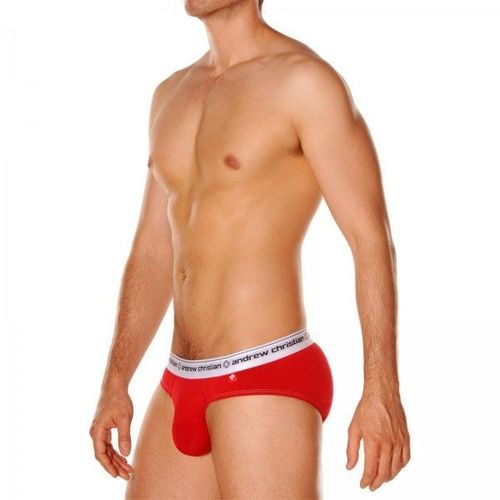 Мужские трусы брифы красные Andrew Christian Red Brief