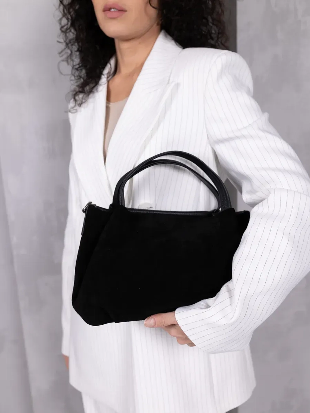 Сумка через плечо большая натуральная кожа