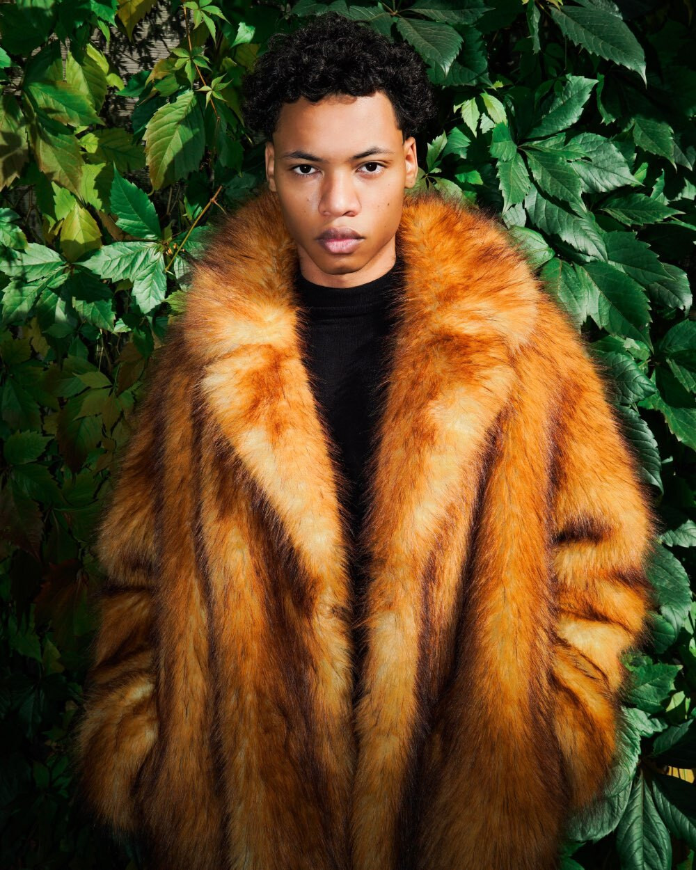 Длинная шуба из экомеха