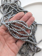 Бусины стеклянные рондель 4*3мм