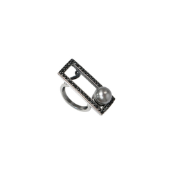 "Лицей" кольцо в серебряном покрытии из коллекции "Геометрия" от Jenavi