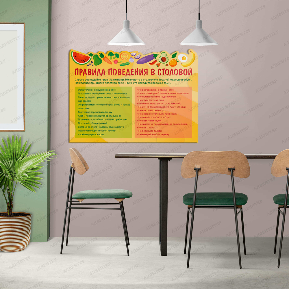 Стенд Правила поведения в столовой 2724