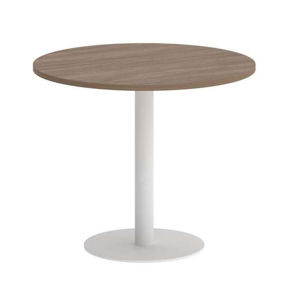 Onix Direct Стол круглый O.SPRG-1 Дуб Аризона/Металл Белый 900*900*750