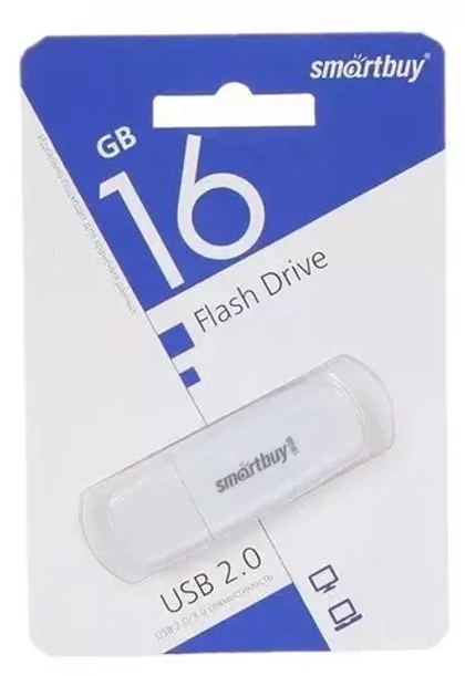 16GB USB Smartbuy Scout White