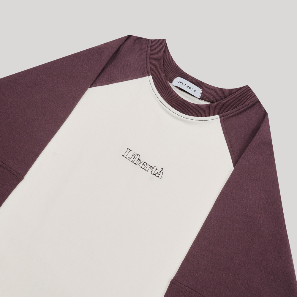 LS T-Shirt Raglan Duo Catawba Grape