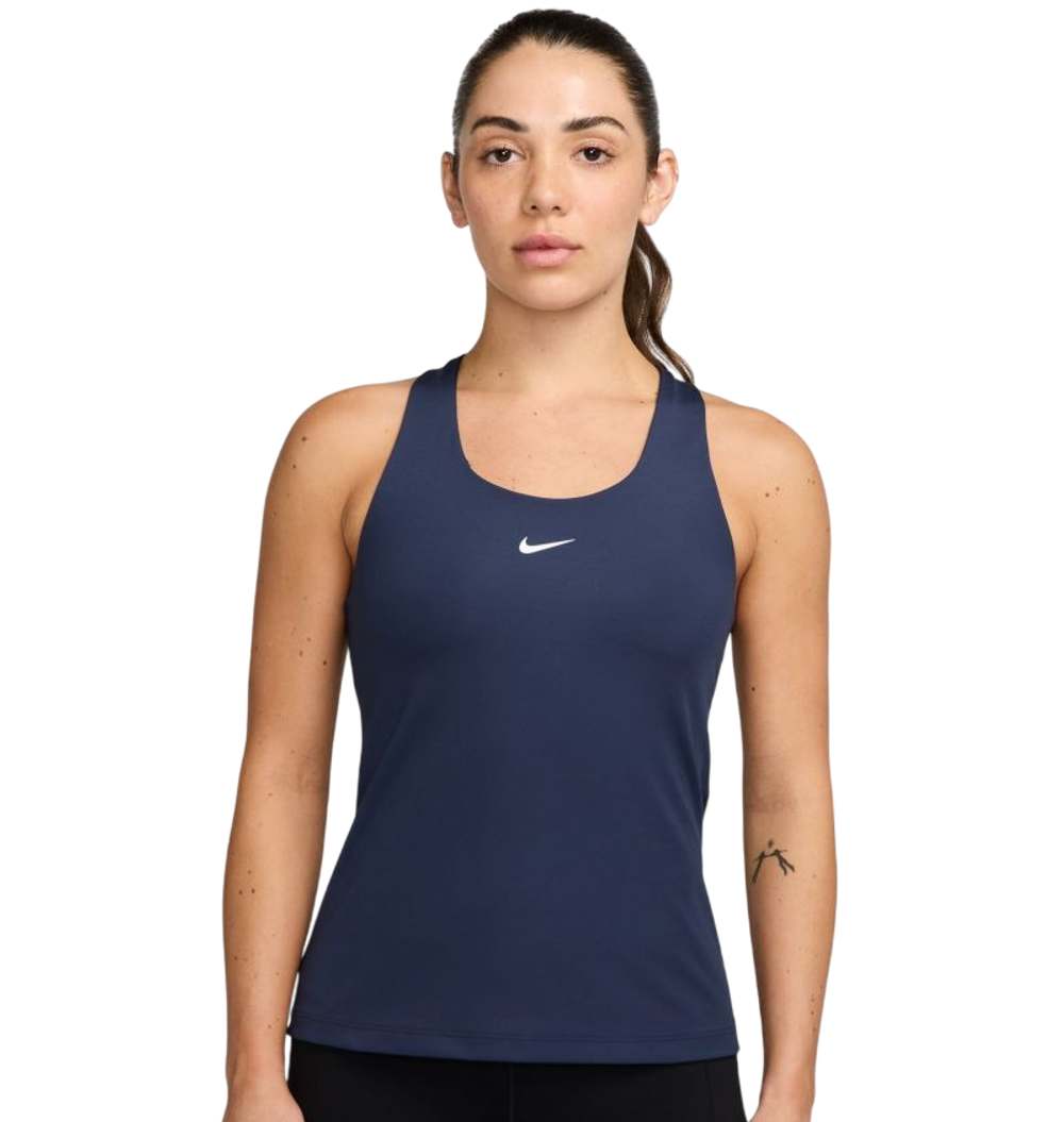 Женский топ теннисный Nike Dri-Fit Swoosh Bra - midnight navy/white