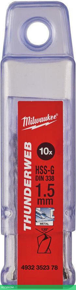 Сверло по металлу Milwaukee Thunderweb HSS-G 1.5х40мм 10шт (4932352378)