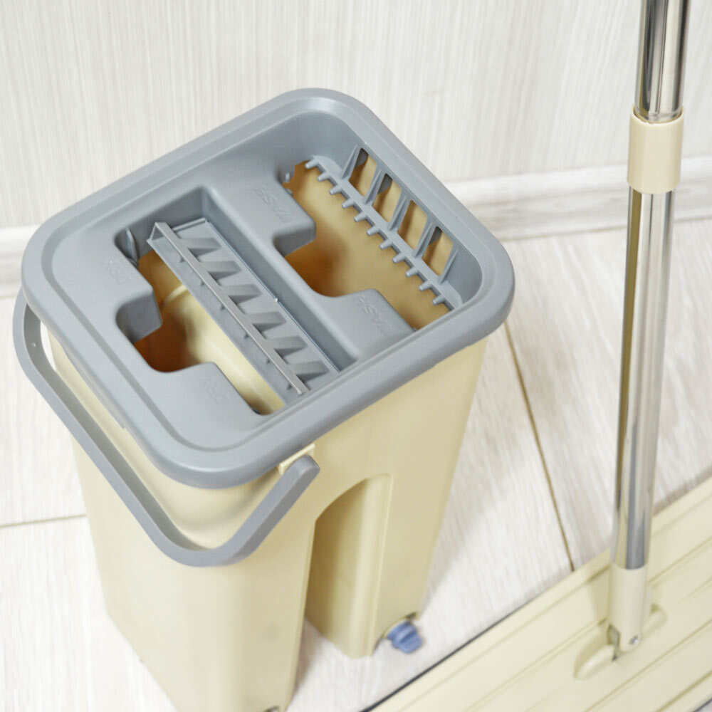 Набор для уборки "Селфи" (ведро с отжимом 5л, швабра, две насадки)