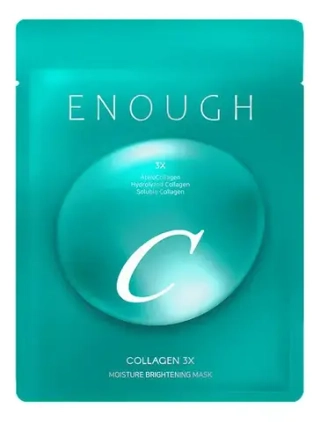 Тканевая маска осветляющая с тройным коллагеном ENOUGH Collagen 3x Moisture Brightening Sheet Mask