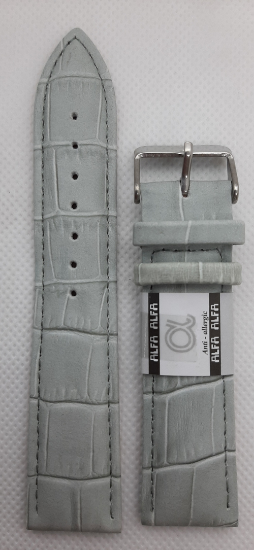 РЕМЕНЬ КОЖАНЫЙ 18мм СЕРЫЙ(1306.18.11)