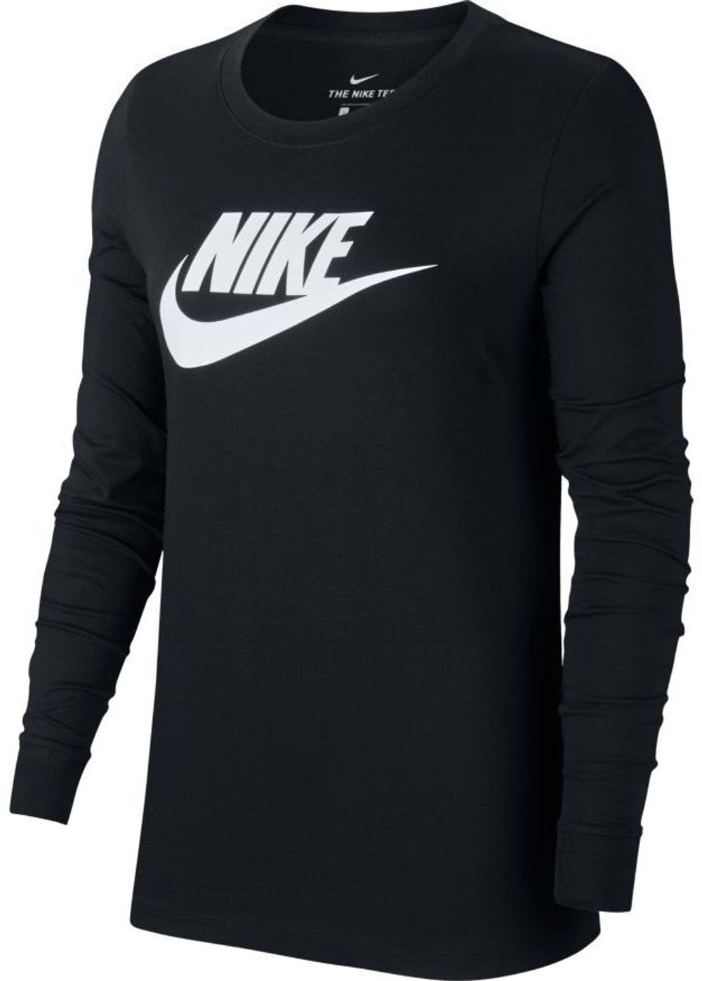 Женская теннисная футболкаNike Swoosh Essential LS Icon Ftr - black/white