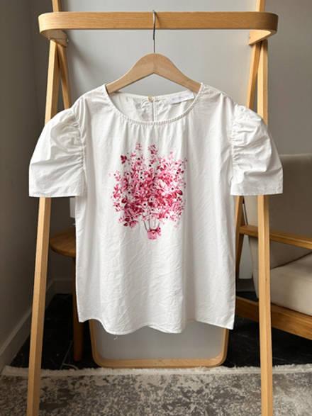 Хлопковая блузка Monnalisa, 134